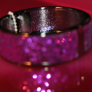Betsey johnson purple glitter bangle bracelet new